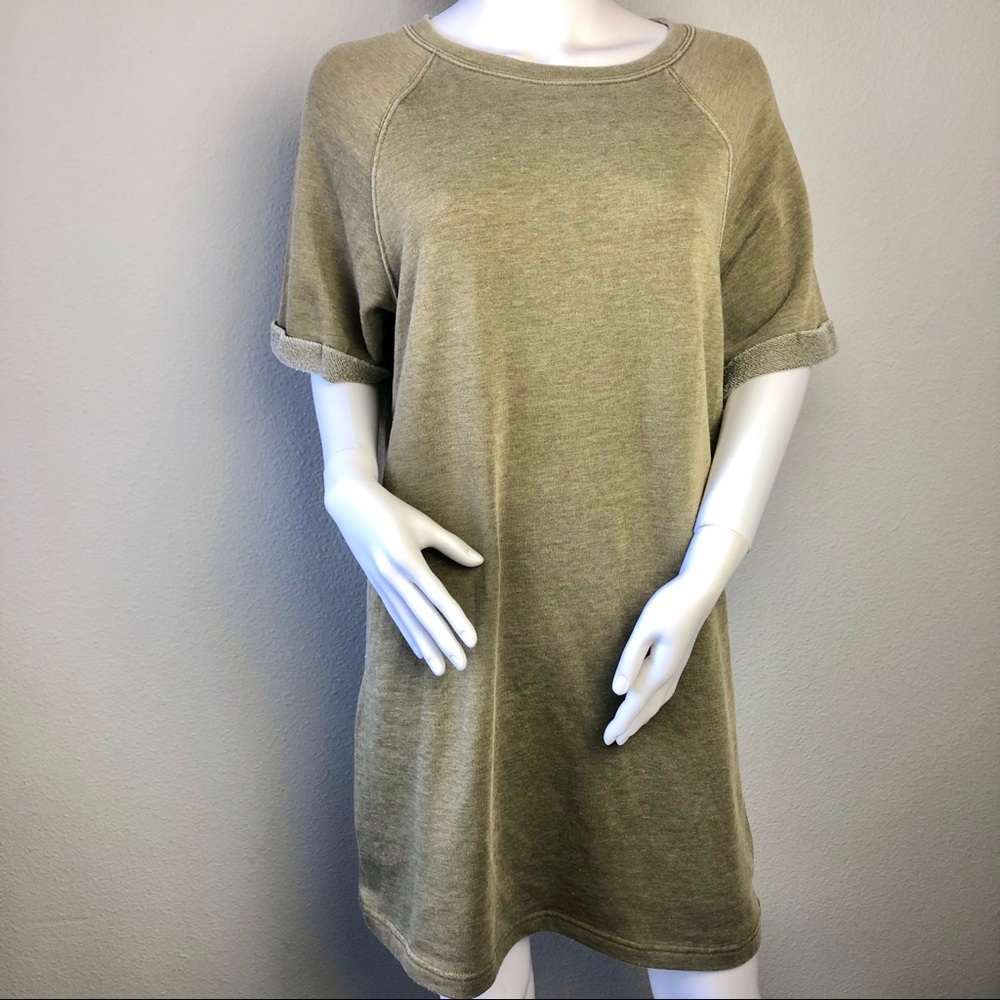 Jersey Dress Olive Green Sweater Dress